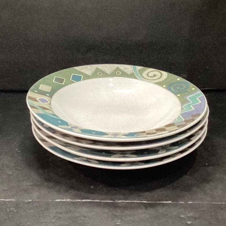 Studio Nova Intermezzo Salad Bowls, Set of 4, Vintage Stoneware, Tableware - Thumbnail 8