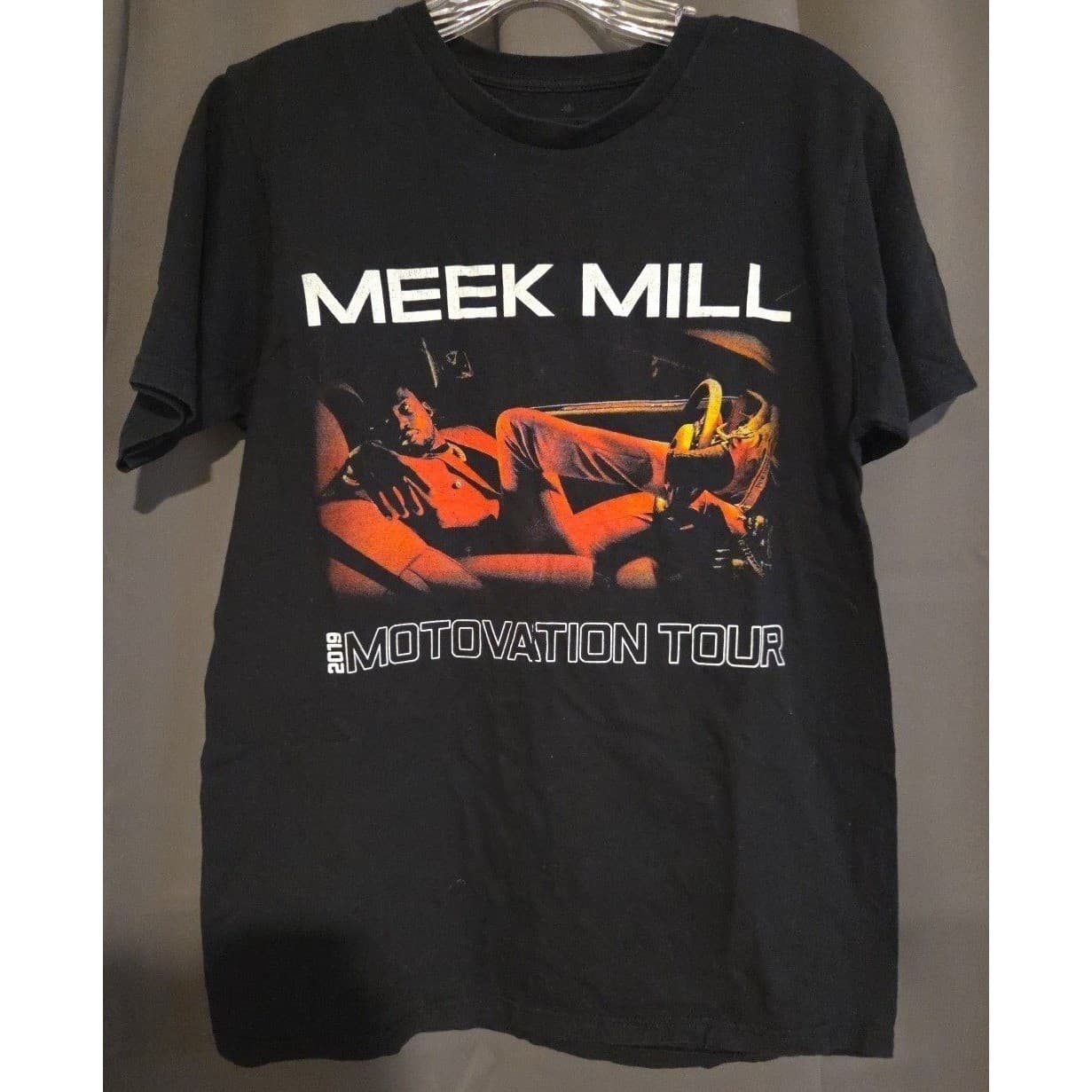 Meek Mill 2019 The Motovation Tour Graphic T-Shirt, Mens Medium, Hip Hop Tee - Thumbnail 3