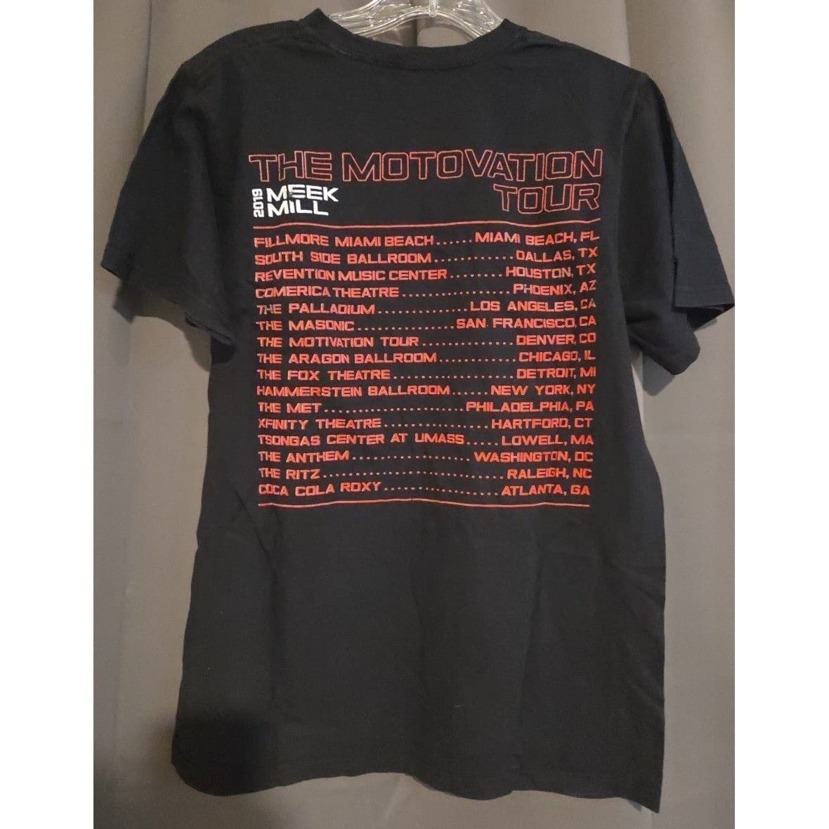 Meek Mill 2019 The Motovation Tour Graphic T-Shirt, Mens Medium, Hip Hop Tee - Thumbnail 4