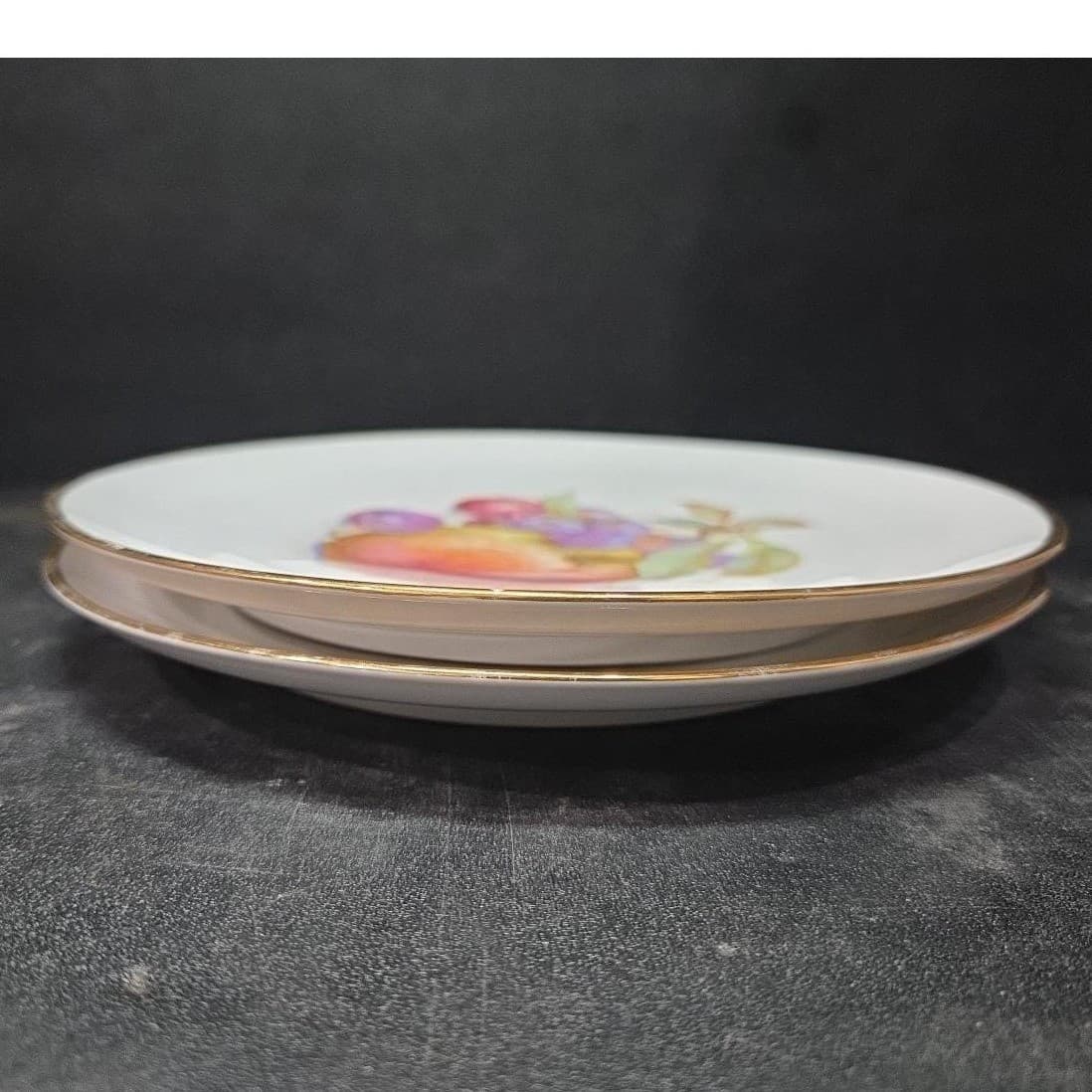Schumann Arzberg Fruit Design Luncheon Plates, Set Of 2, Bavaria Germany China - Thumbnail 10