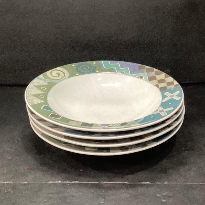 Studio Nova Intermezzo Salad Bowls, Set of 4, Vintage Stoneware, Tableware - Thumbnail 9