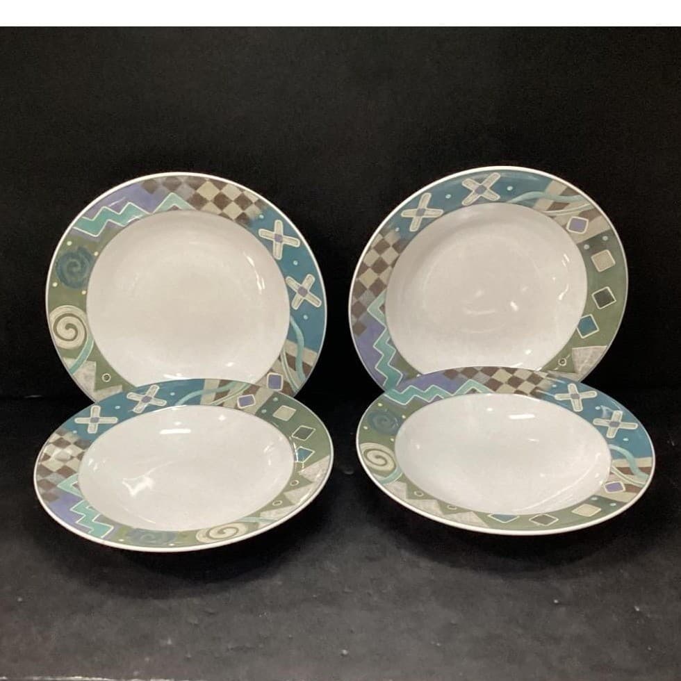 Studio Nova Intermezzo Salad Bowls, Set of 4, Vintage Stoneware, Tableware - Thumbnail 2