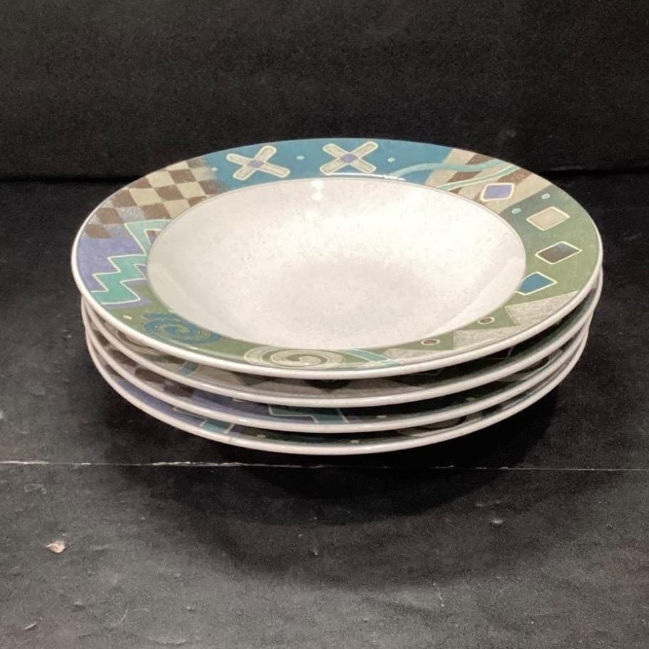 Studio Nova Intermezzo Salad Bowls, Set of 4, Vintage Stoneware, Tableware - Thumbnail 6
