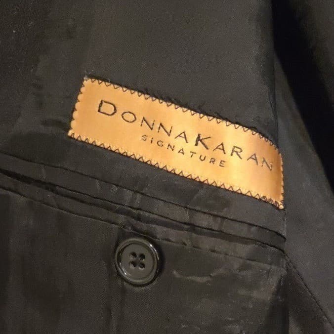 Donna Karan Signature Blazer, 100% Wool 2-Button Sport Coat, Men's 44L Jacket - Thumbnail 5