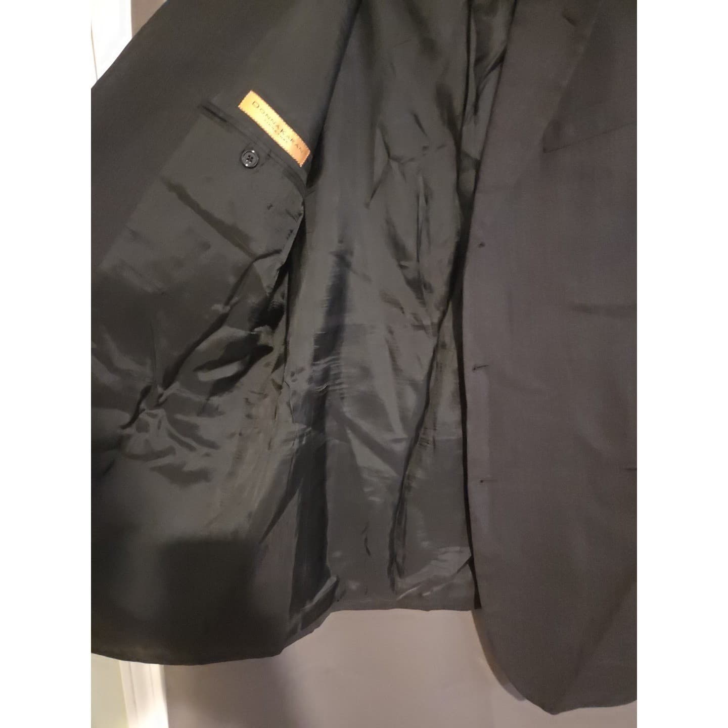 Donna Karan Signature Blazer, 100% Wool 2-Button Sport Coat, Men's 44L Jacket - Thumbnail 9