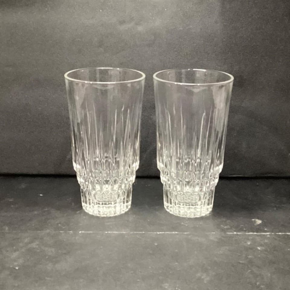 Trevi Italy Leaded Crystal Tumblers, Set Of 2, Vintage Heavy Glasses, Drinkware - Thumbnail 2