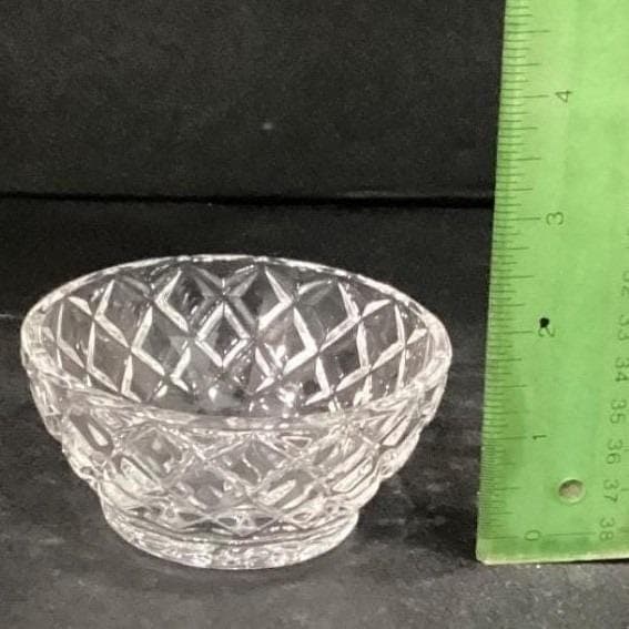 Lenox Lead Crystal Diamond Candy Nut Dish Bowls Diamond Pattern Set of 2 - Thumbnail 3