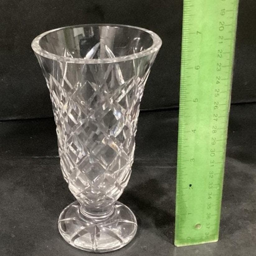 Waterford Kinsale Crystal Vase Diamond Cut 7" - Thumbnail 2