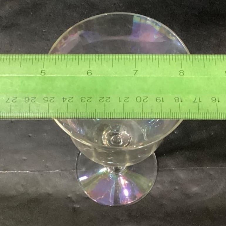 Fostoria Iridescent Wine Glasses, Set Of 4 Vintage Rainbow Sheen Luster Stemware - Thumbnail 11