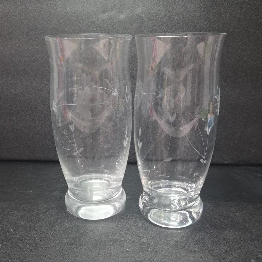 Princess House Heritage Cooler Glasses #6144, Set of 2, Vintage Crystal Tumblers - Thumbnail 3