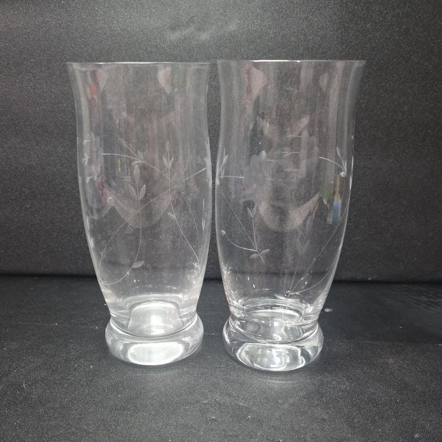 Princess House Heritage Cooler Glasses #6144, Set of 2, Vintage Crystal Tumblers - Thumbnail 4
