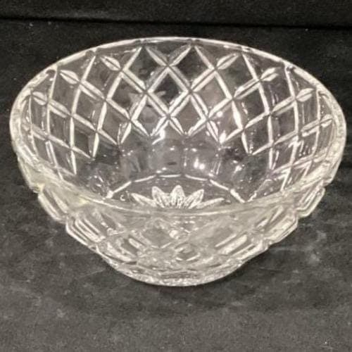 Lenox Crystal Diamond Cut Bowl, Vintage Clear Candy Dish Replacement Centerpiece - Thumbnail 6