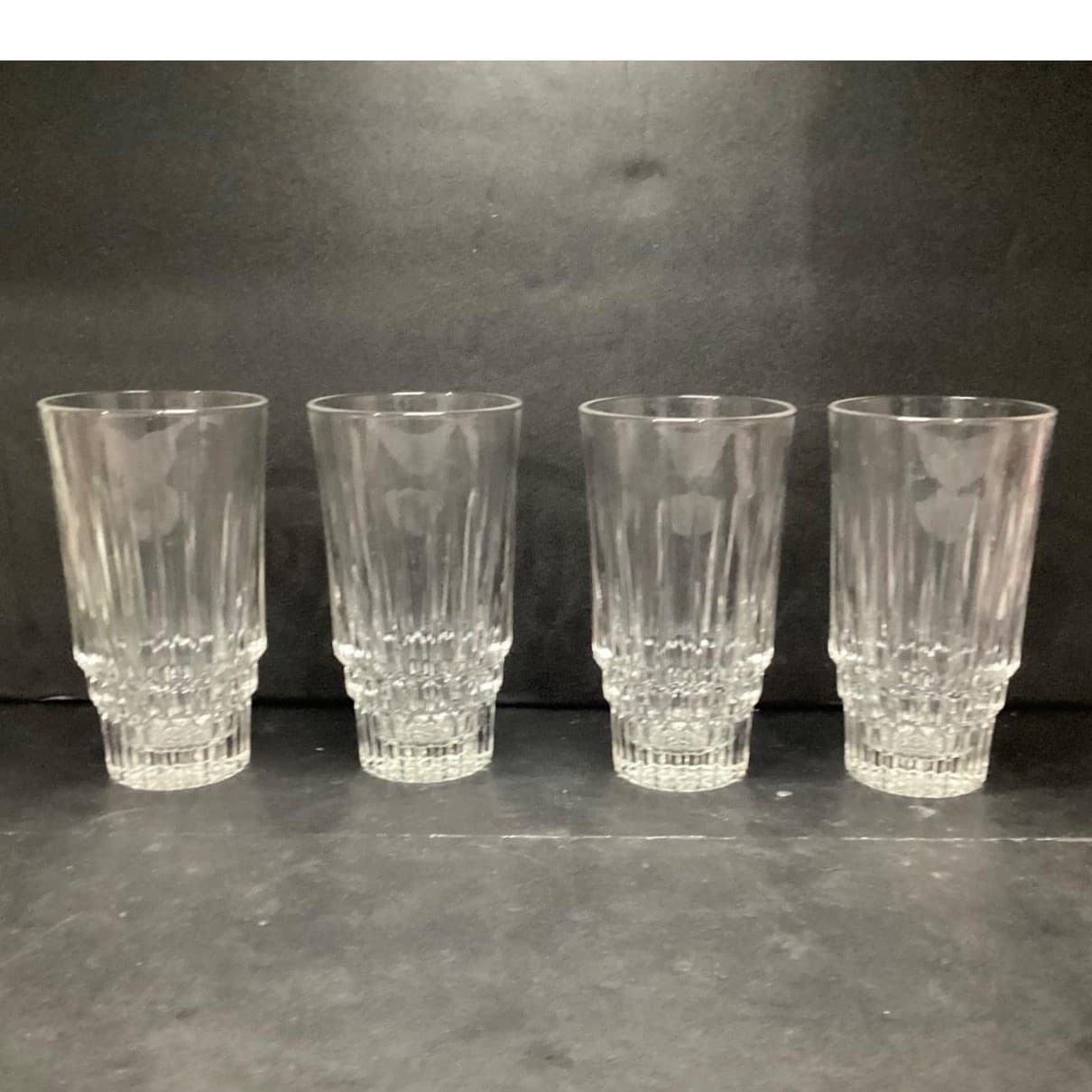 Trevi Italy Leaded Crystal Tumblers, Set Of 4, Vintage Heavy Glasses, Drinkware - Thumbnail 4