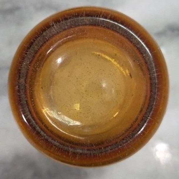 Hand Blown Amber Bubble Glasses, Set of 2, Golden Tumbler, Artisanal Drinkware - Thumbnail 4