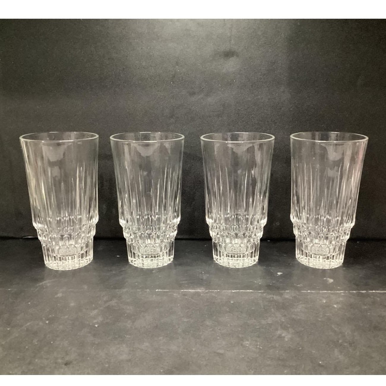 Trevi Italy Leaded Crystal Tumblers, Set Of 4, Vintage Heavy Glasses, Drinkware - Thumbnail 2