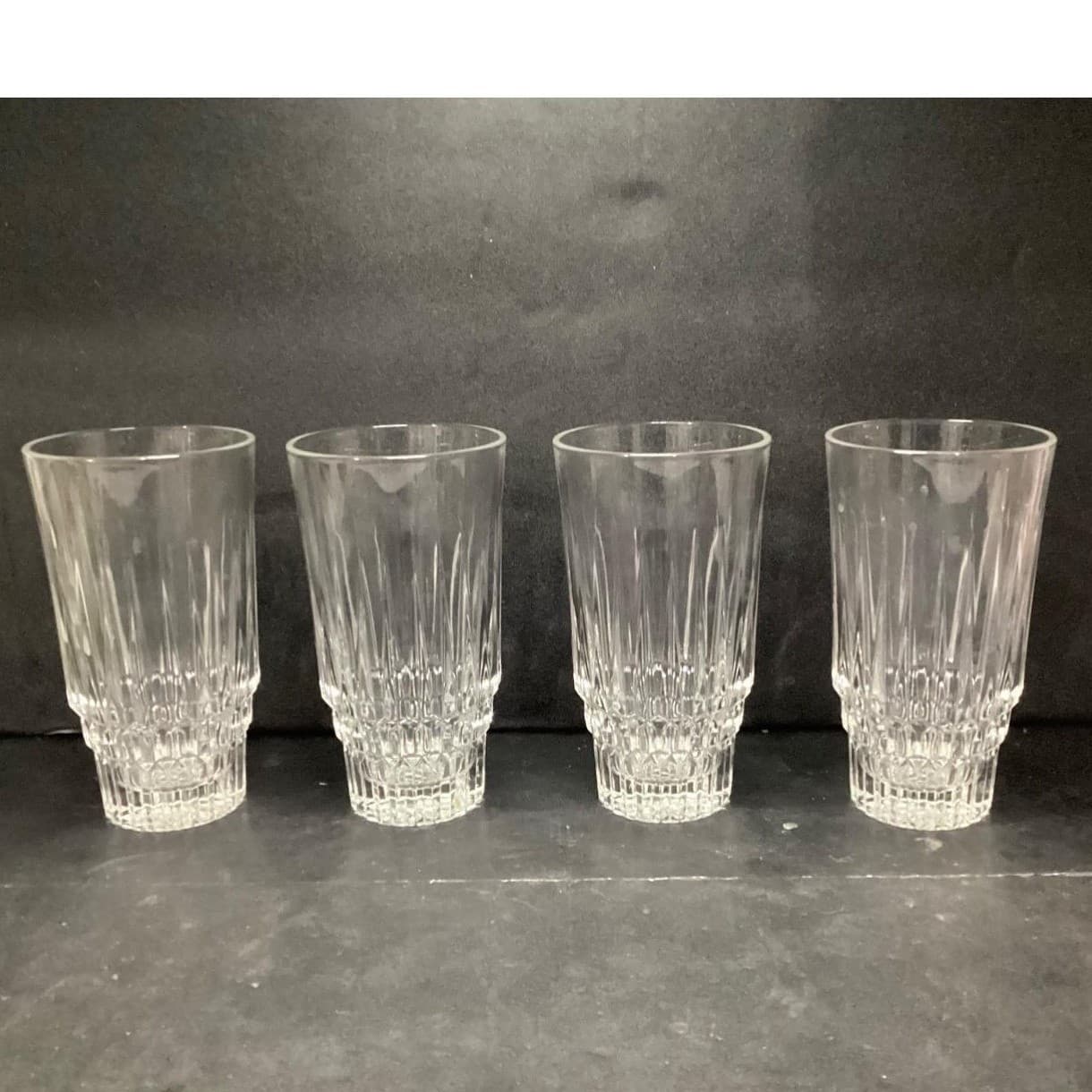 Trevi Italy Leaded Crystal Tumblers, Set Of 4, Vintage Heavy Glasses, Drinkware - Thumbnail 5