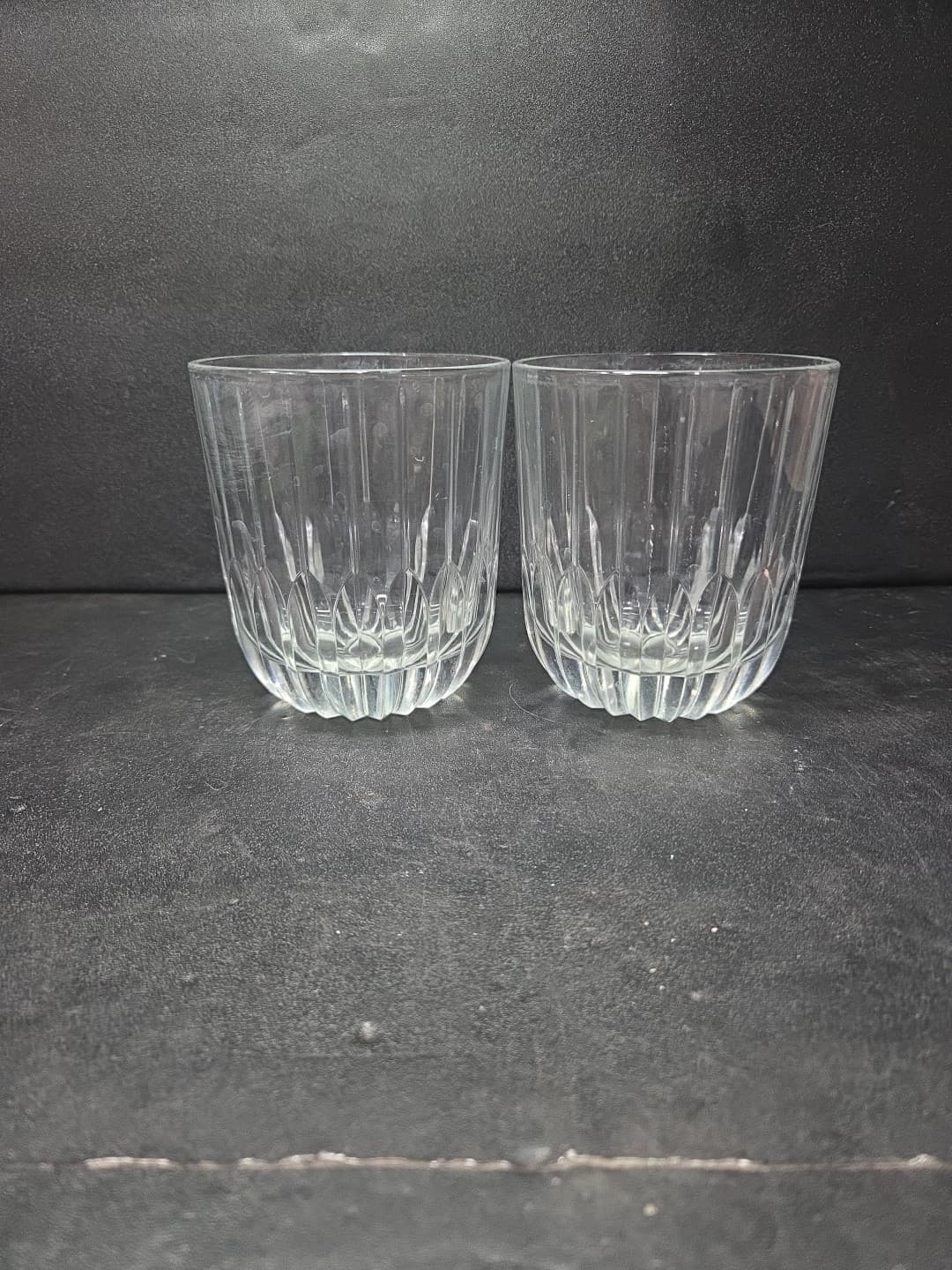 Cristal d'Arques Durand Boulevard Pattern Double Old Fashion Glasses 4" Set Of 2 - Thumbnail 2