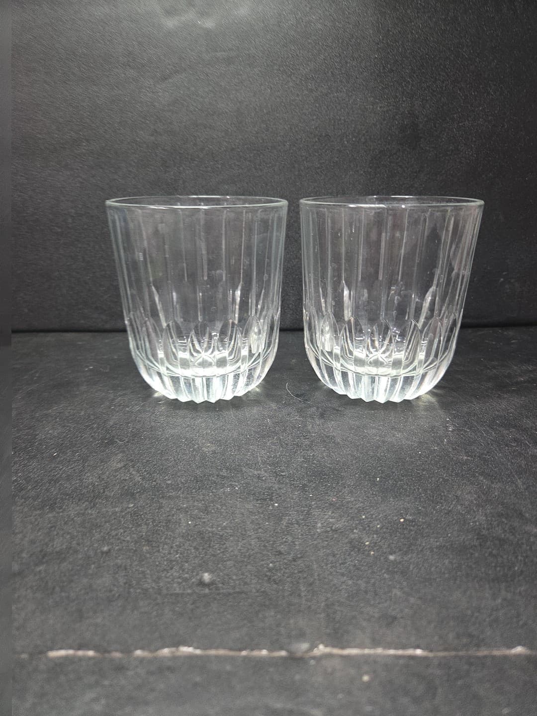 Cristal d'Arques Durand Boulevard Pattern Double Old Fashion Glasses 4" Set Of 2 - Thumbnail 3