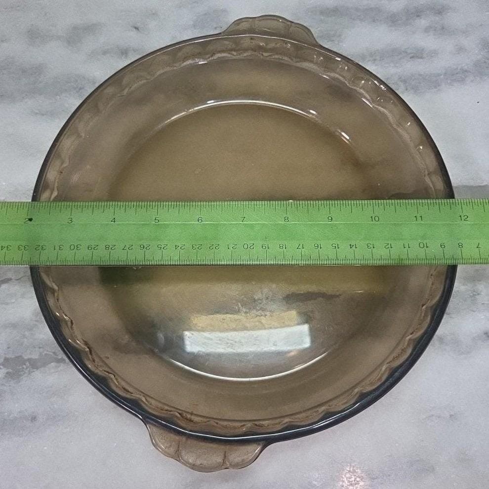 Pyrex Glass Pie Pan #229, Vintage Fluted Deep Dish Plate, Oven Safe Bakeware - Thumbnail 2