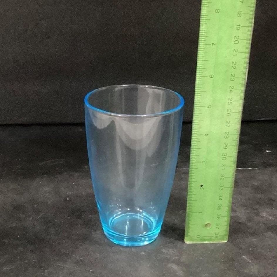 Bormioli Rocco Light Blue Glass Tumbler, Vintage Italian Glassware, Drinkware - Thumbnail 6