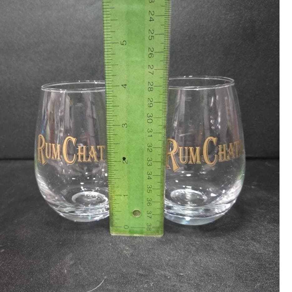RumChata Stemless Cocktail Glasses , Set of 2, Vintage Gold Lettering Tumblers - Thumbnail 9