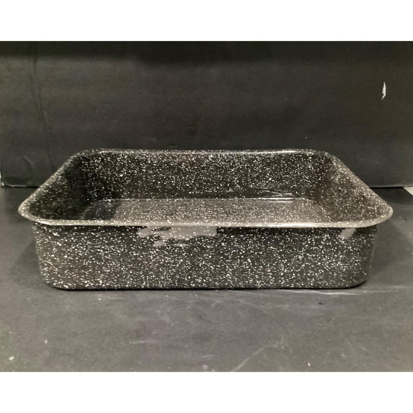 Granite Style Rectangular Enamal Roasting Pan - Thumbnail 10