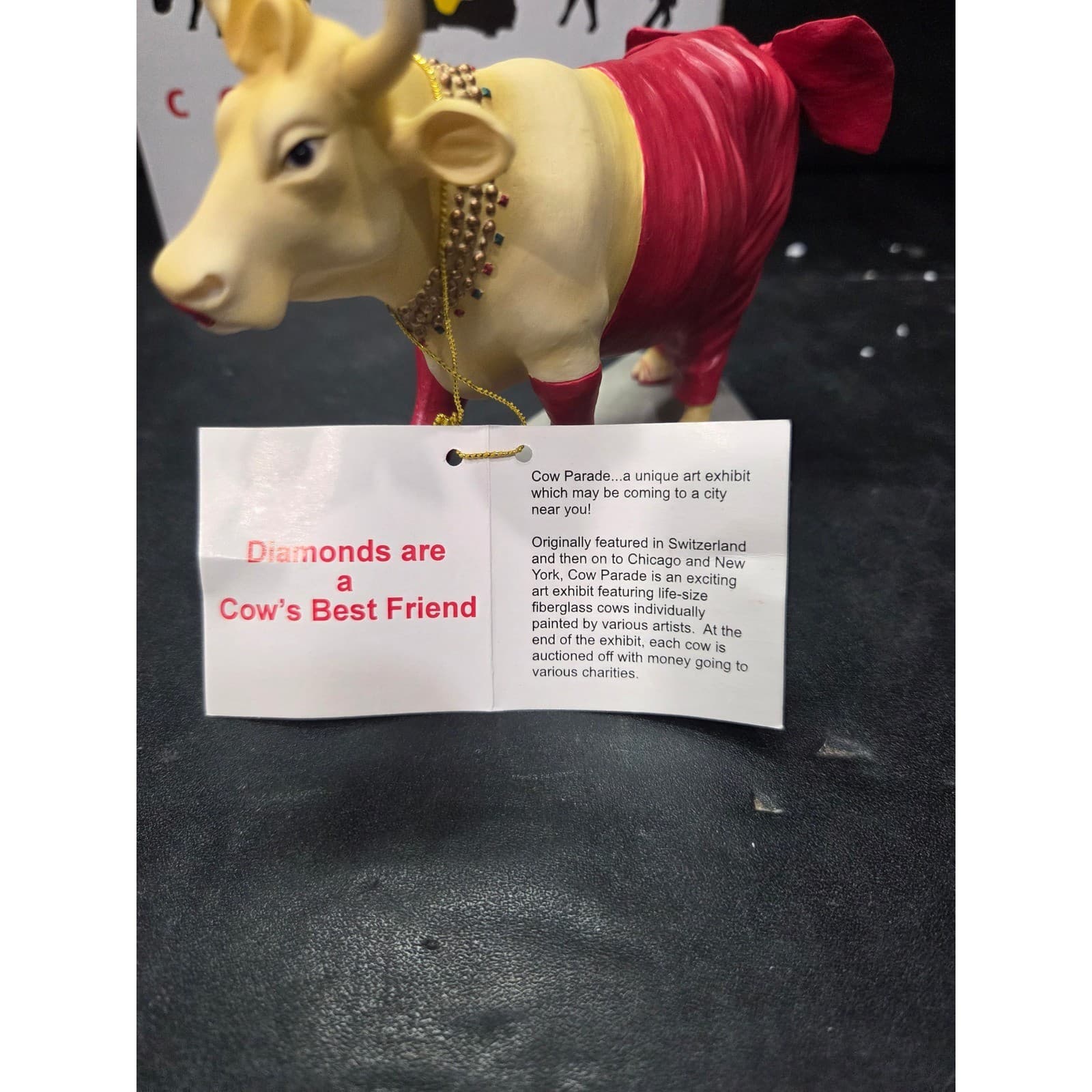 Cow Parade Diamonds Are A Cow's Best Friend Figurine, Westland Giftware, #9122 - Thumbnail 9