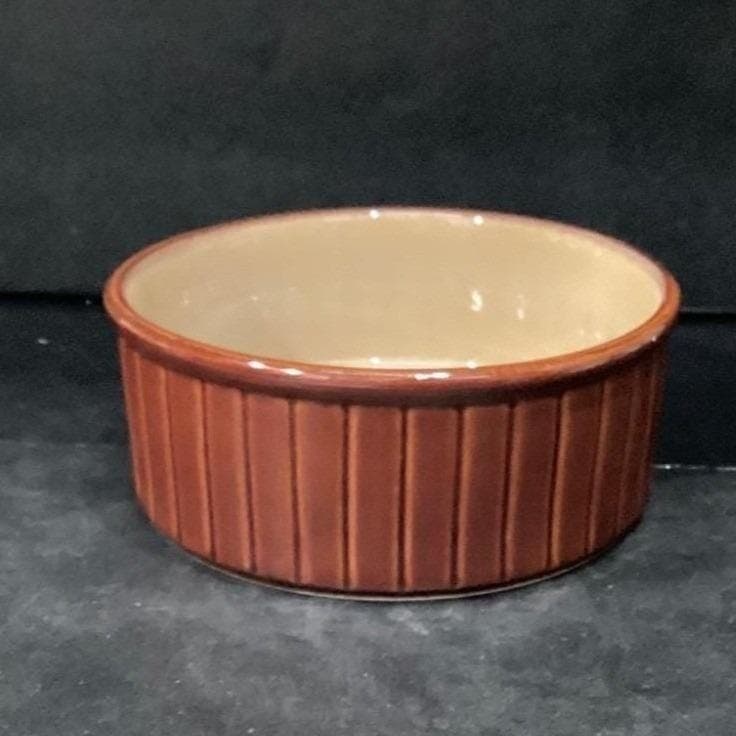Sango Nova Brown Ribbed Casserole Dish #4933, Vintage Stoneware Bowl, Tableware - Thumbnail 12