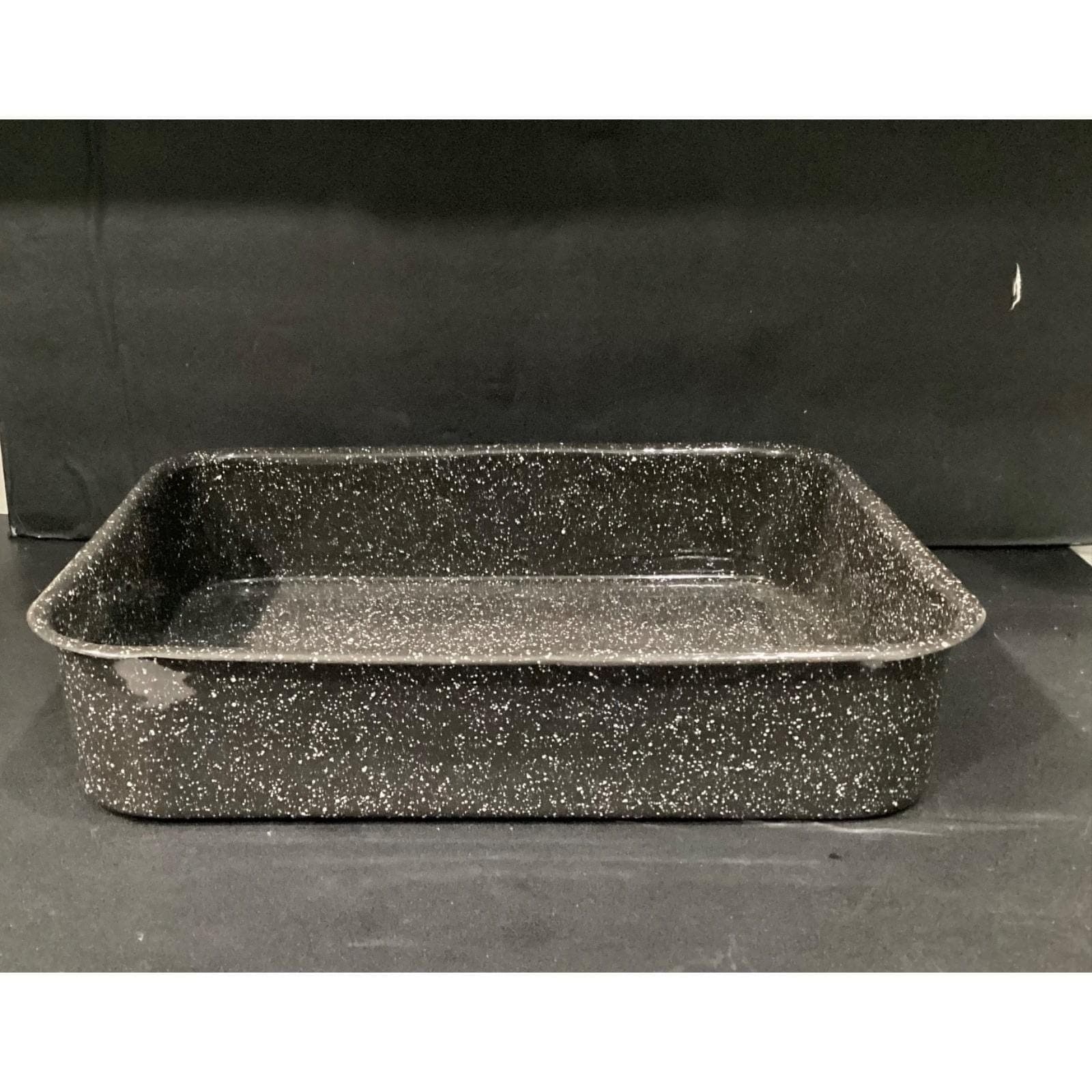 Granite Style Rectangular Enamal Roasting Pan - Thumbnail 8