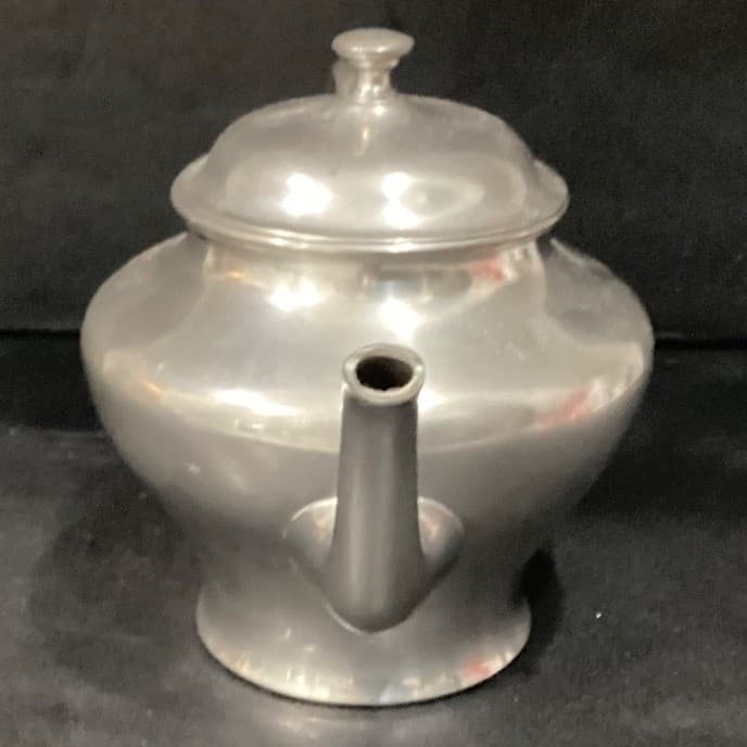 Brewster Pewter 4503 Tea Pot, Creamer And Sugar Bowl Vintage - Thumbnail 15