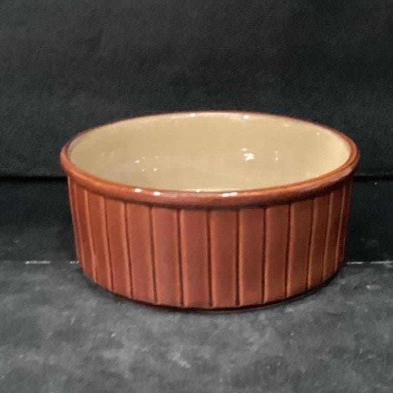 Sango Nova Brown Ribbed Casserole Dish #4933, Vintage Stoneware Bowl, Tableware - Thumbnail 10
