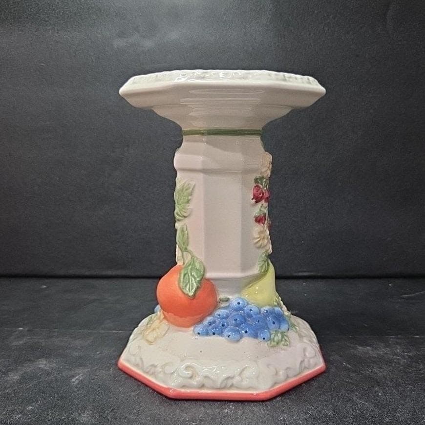 Avon Sweet Country Harvest Candleholder Pillar Candle Holder, Cottagecore Rustic - Thumbnail 3
