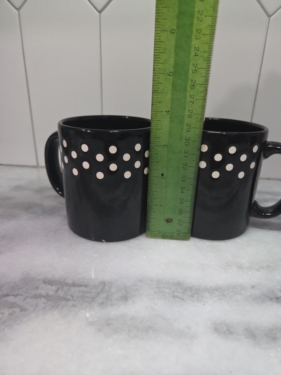 WAECHTERSBACK W Germany Black White Polka Dots Cups Mug Coffee 12oz Set Of 2 * - Thumbnail 8