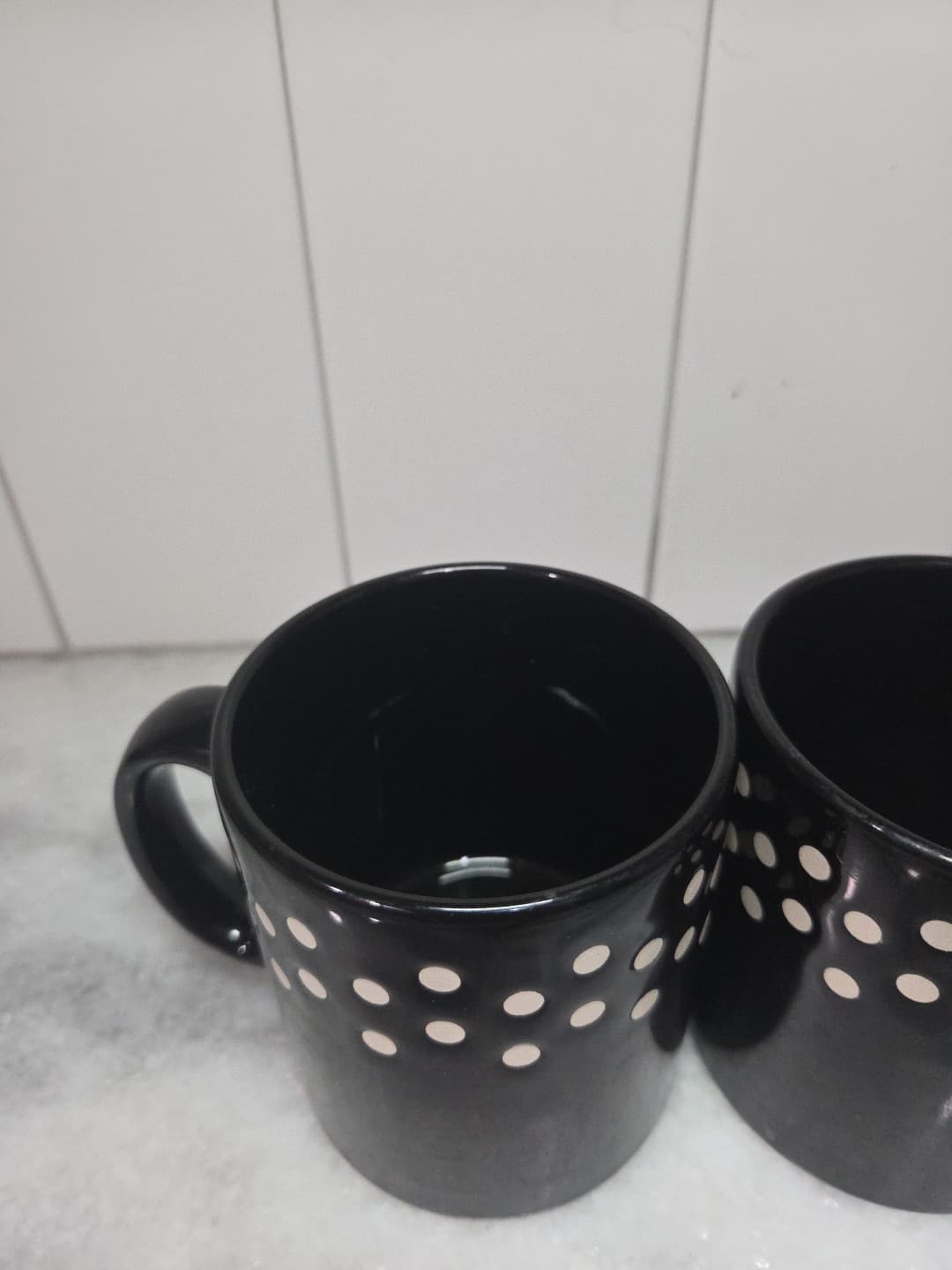 WAECHTERSBACK W Germany Black White Polka Dots Cups Mug Coffee 12oz Set Of 2 * - Thumbnail 5