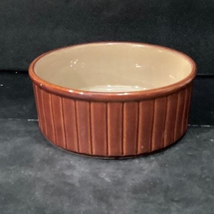 Sango Nova Brown Ribbed Casserole Dish #4933, Vintage Stoneware Bowl, Tableware - Thumbnail 11