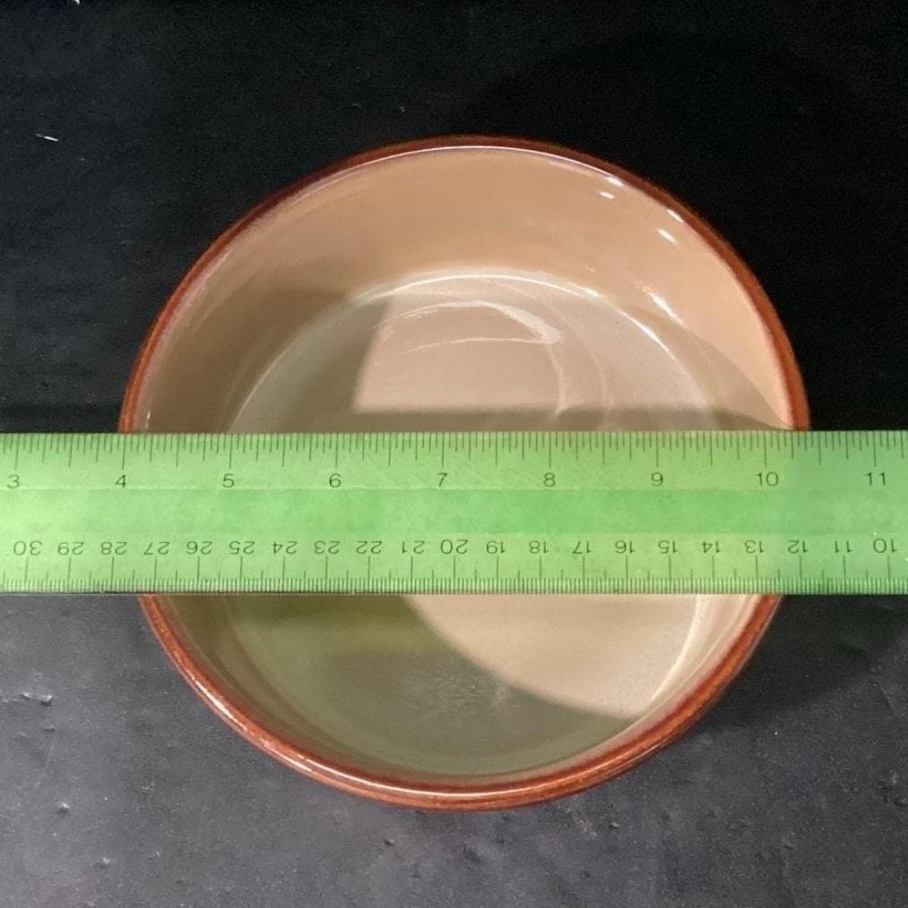 Sango Nova Brown Ribbed Casserole Dish #4933, Vintage Stoneware Bowl, Tableware - Thumbnail 9