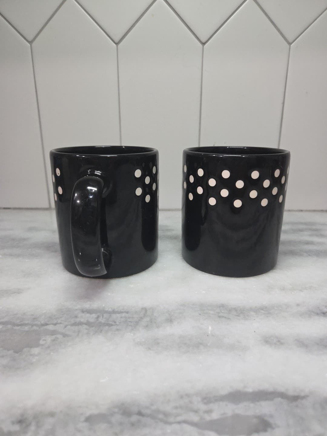 WAECHTERSBACK W Germany Black White Polka Dots Cups Mug Coffee 12oz Set Of 2 * - Thumbnail 4