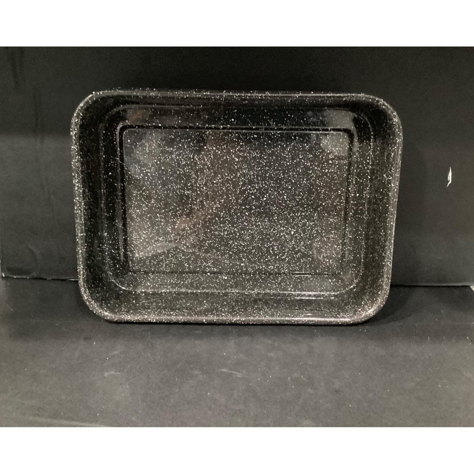 Granite Style Rectangular Enamal Roasting Pan - Thumbnail 7