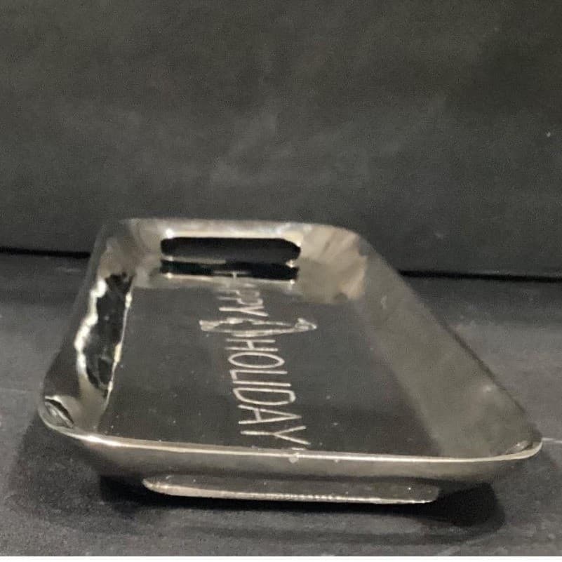 PLACE & TIME Happy Holidays With Penguin Silverplated Serving Tray - Thumbnail 10