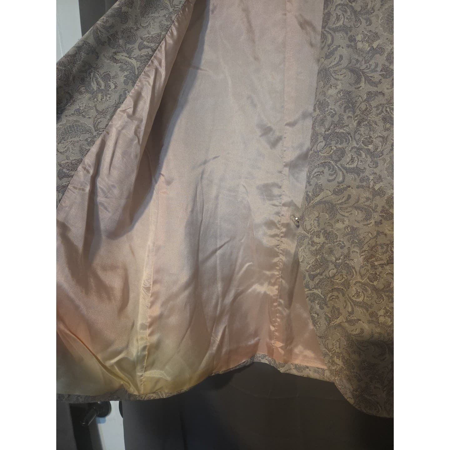 Studio Collection Vintage Tan Gray Paisley Jacquard Blazer, Womens Size 4 Jacket - Thumbnail 8