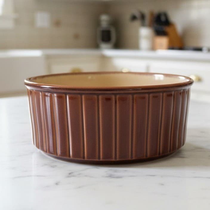 Sango Nova Brown Casserole Dish #4933, No Lid, Oven Proof Ceramic Bakeware