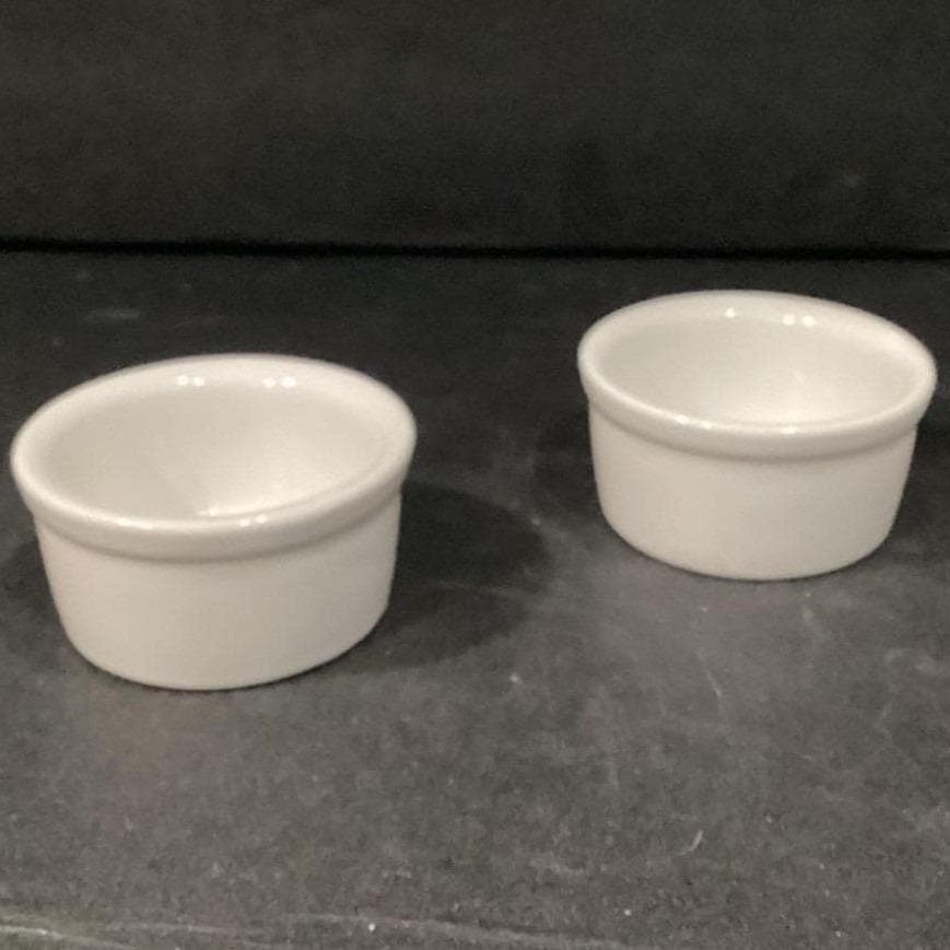 Tuxton White Ceramic Ramekins Set Of 2 Vintage - Thumbnail 7