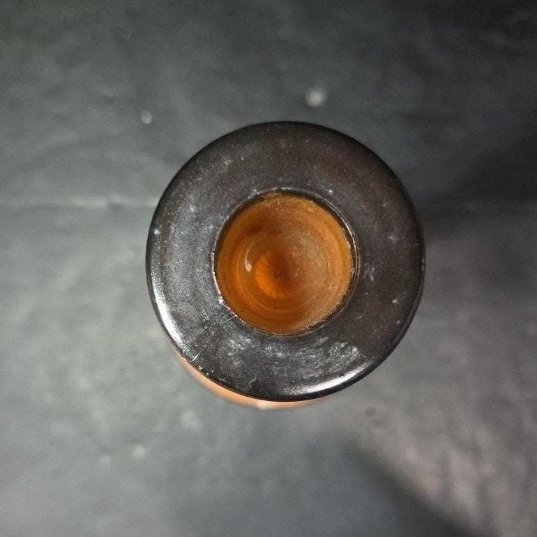 Halloween Matte Painted Glass Candlestick, Orange & Black Candle Holder, Fall - Thumbnail 7