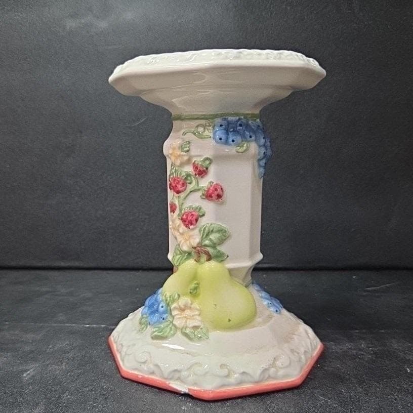 Avon Sweet Country Harvest Candleholder Pillar Candle Holder, Cottagecore Rustic - Thumbnail 4