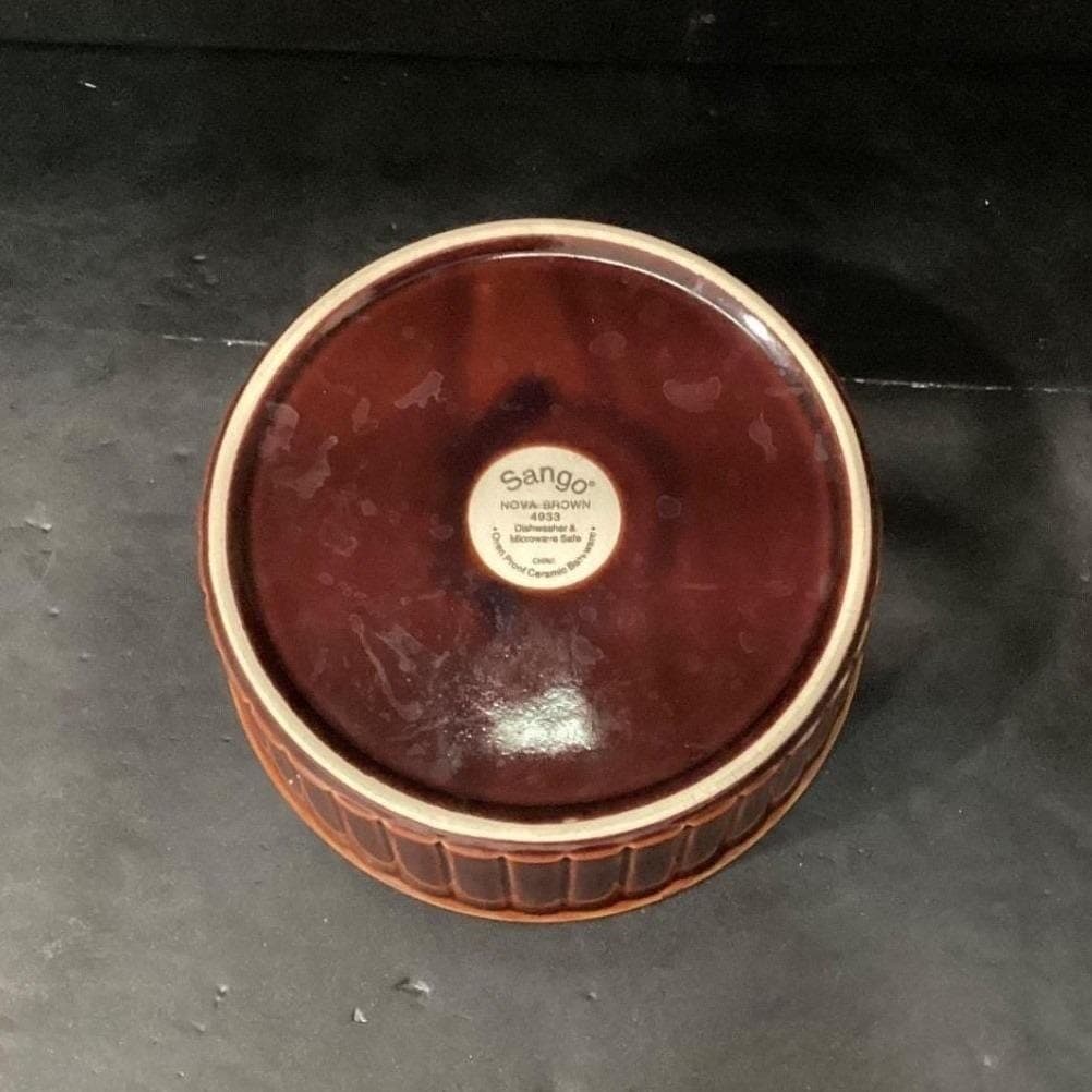 Sango Nova Brown Casserole Dish #4933, No Lid, Oven Proof Ceramic Bakeware - Thumbnail 6