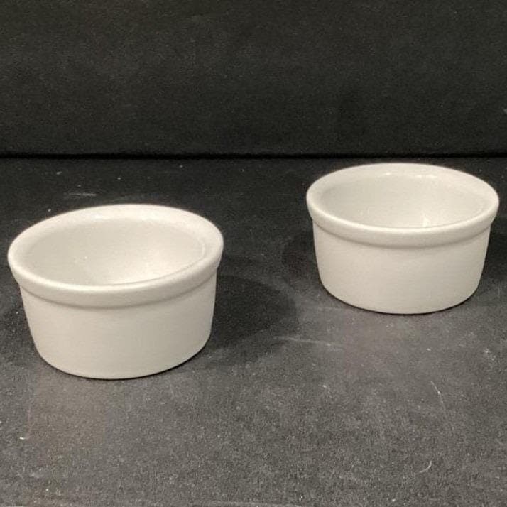 Tuxton White Ceramic Ramekins Set Of 2 Vintage - Thumbnail 6