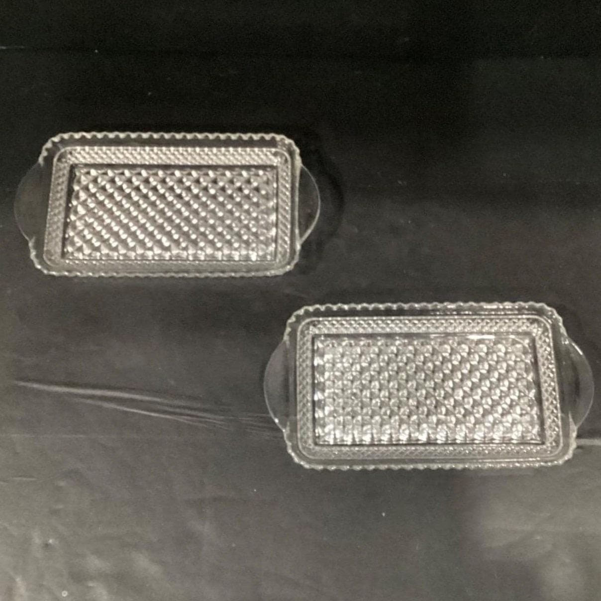 Vintage Anchor Hocking Wexford Clear Crystal Relish Trays 9.5" x 5" Set of 2 - Thumbnail 8
