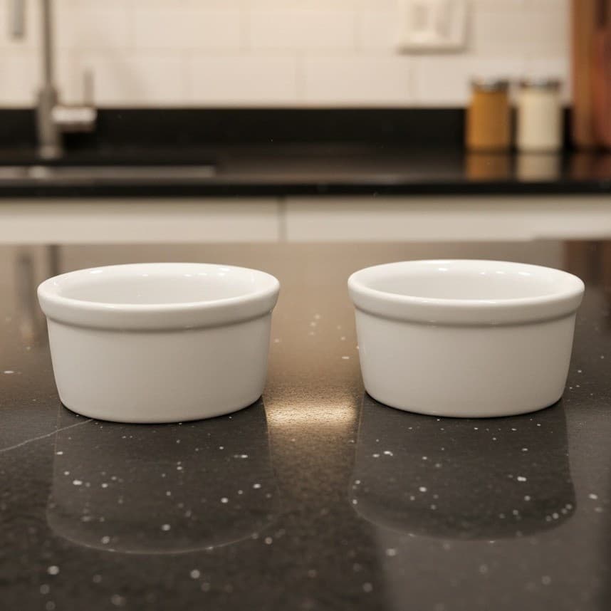 Tuxton White Ceramic Ramekins Set Of 2 Vintage