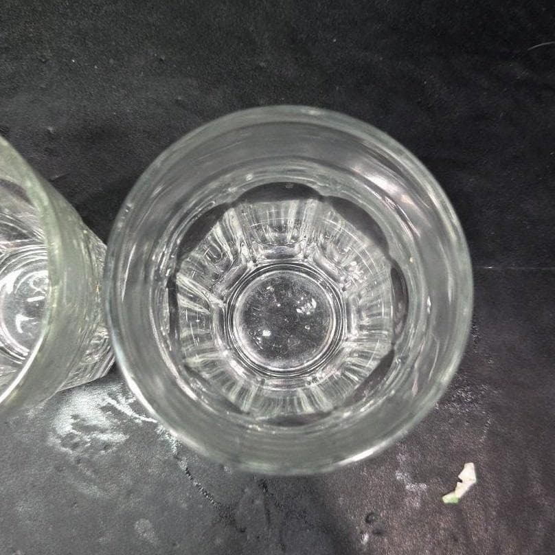 Libbey Duratuff 10oz Paneled Juice Glasses, Set of 2, Clear Drinkware, Vintage - Thumbnail 5