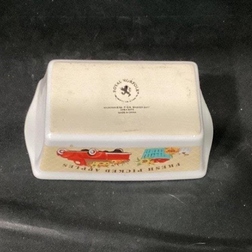 Royal Norfolk Small Loaf Pan, Vintage Farm Picked Apples Design, Bakeware - Thumbnail 4